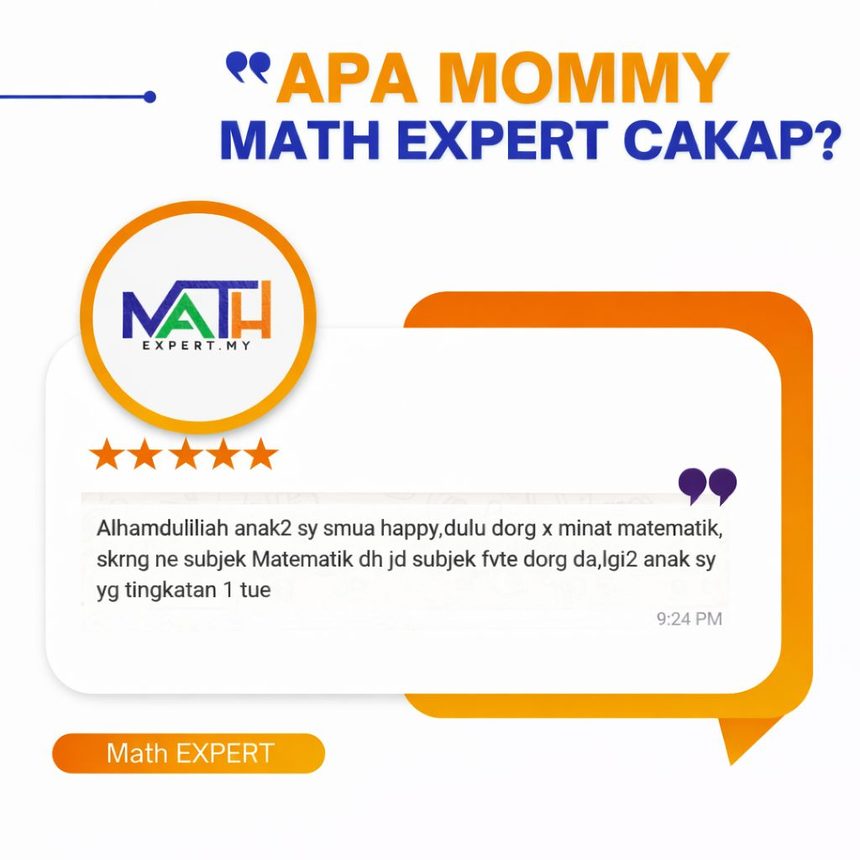 Tangkapan skrin mesej WhatsApp ibu bapa: Alhamdulillah anak2 sy smua happy, dulu dorg x minat matematik, skrng …
